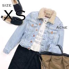 Acneアクネ コットン製裏ボアパステルカラーダメージドデニムジャケットXS