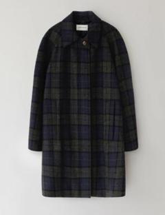 NOTHING WRITTEN チェックバルマーカンコート Green navy NOTHING WRITTEN チェックバルマーカンコート Green navy