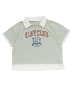 新品150 半袖レイヤード風カレッジTシャツ　　アルジー