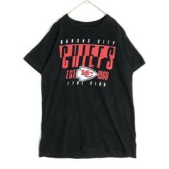 3152　NFL　カンザスシティ　チーフス　半袖　Tシャツ　ビッグプリント　黒