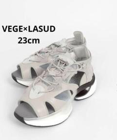新品VEGE×LASUD レディース　スニーカーサンダル23cm