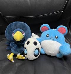 ヤミカラス ココドラ マリル ぬいぐるみ3点