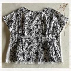 malla マーラ 日本製 カットワーク刺繍Tシャツ カットソー 半袖 M