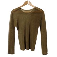 プリーツプリーズ　長袖　イエロー　カットソー PLEATS PLEASE ISSEY MIYAKE 長袖カットソー イエロー