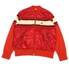 adidas 総柄 ジャケット L 赤 スポーツMIX Y2K ゴルフウェア