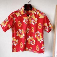 パタロハ　アロハシャツ 赤と白 花柄 パタゴニア　pataloha Sサイズ パタロハ Patagonia アロハシャツ ハワイアン柄 赤 レディースS