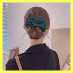 デフトバン 簡単お団子ヘアメーカー 緑 リボン 子供 大人