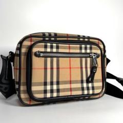 Burberry　バーバリー　チェック柄　ショルダーバッグ　ベージュ　ブラック