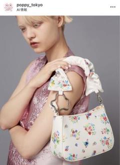 新品未使用】POPPY ぼかしレザーハンドバッグ ホワイト あさぎー