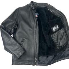 希少 ボアライナー付 ショット レザー シングル ライダースジャケット 36 黒 希少 ボアライナー付 ショット レザー シングル ライダース