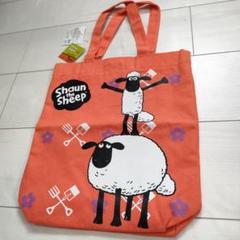 【美品/ひつじのショーン】Shaun the Sheep オレンジバッグ トート
