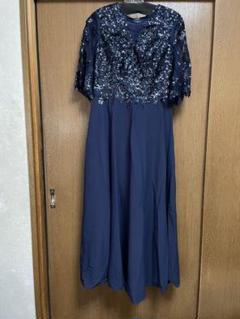TWEED DONNA ミセスドレスロングドレスネイビー披露宴演奏会