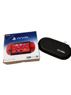 【美品】 PSVITA PCH-2000 メタリックレッド　ケース付き