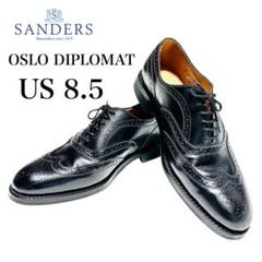 【美品】サンダース SANDERS OSLO DIPLOMAT 黒 US8.5
