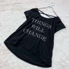 【ダズリン】ロゴTシャツ　半袖　カットソー　カジュアル　シンプル　レディース　夏