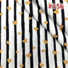 残３☆#156☆特価再販 ストライプ ゴールド ハート 生地 輸入生地のサムネイル