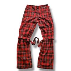 ＊希少＊ MAD PUNKS ボンテージ ストライプ パンツ 髑髏 パンク mad punks girl skull flared pants Y2K - メルカリ