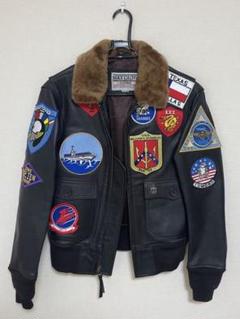 MAX CADY's 本革パッチ付きレザージャケット Lサイズ MAX CADY's TOP GUN レザージャケット XLパッチ付き - メルカリ