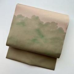 作家物 塩瀬 名古屋帯 正絹 暈し染め 雲 九寸 T-6337 作家物 塩瀬 名古屋帯 正絹 暈し染め 雲 九寸 T-6337 - メルカリ