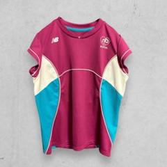 t1931【ニューバランス】プリントロゴTシャツ　ピンク　スポーツ　レディース
