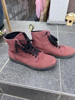 【オシャレ☆人気☆Dr.Martens】えんじ　布地　ハイカットスニーカー　37 オシャレ☆人気☆Dr.Martens】えんじ布地ハイカットスニーカー37
