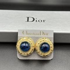 クリスチャンディオール イヤリング カラーストーン ブルー 青 アクセサリー