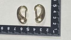 ワンタッチ式カニカンフック　ゴールド　2セットのサムネイル