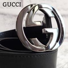 GUCCI グッチ ベルト インターロッキング ロゴバックル オールド レザー 中古・古着通販】GUCCI (グッチ) インターロッキングGバックル