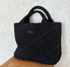 未使用に近い超美品です☆バルコス　ネオプレン編み込みデザイン トートバッグ 黒白 未使用に近い超美品です☆バルコス ネオプレン編み込みデザイン