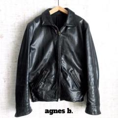 フランス製 agnes b アニエスベー レザージャケット - メルカリ
