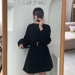 ♡即購入OK♡ ドロップショルダー ミニ丈ワンピース 韓国