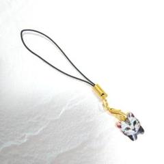 ハンドメイド】携帯ストラップ♪F39(ガラケー用猫のチャームキーホルダー手作り)