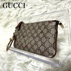 GUCCI コインケース GGスプリーム GG柄 スター チェーン 金具