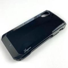 iPhoneXR 耐衝撃 ブラック 黒 高級 お洒落 シンプル 薄型設計 光沢