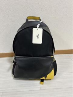 希少✨FENDI フェンディ クロコダイル風リュック 黒 ナイロン
