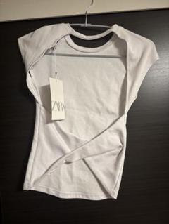 ZARAホワイト ノースリーブ Tシャツ Sのサムネイル