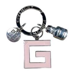 GIVENCHY ジバンシー キーホルダー メタル シルバー ピンク