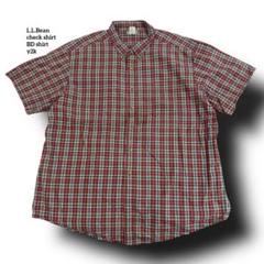 L.L.Beanエルエルビーンチェックシャツ半袖y2kボタンダウンシャツXXL
