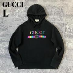 【美品】GUCCI グッチ　パーカー　袖ロゴ　ブラック　M GUCCI - GUCCI パーカーの通販 by miimiishop｜グッチならラクマ
