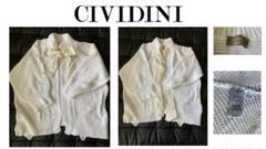 新品CIVIDINI チヴィディーニ　リボン付　ホワイトサマーニットカーディガン 新品CIVIDINI チヴィディーニ リボン付 ホワイトサマーニット
