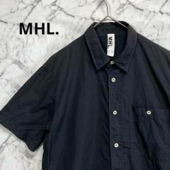 エムエイチエル・MHL・半袖シャツ・ボックスシルエット・レギュラーカラー・L