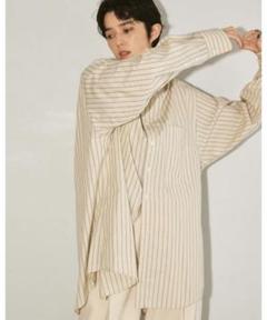 Stripe Over Shirts長袖シャツ　todayful ベージュ todayful Stripe Over Shirts - メルカリ