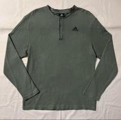 90s-00s adidas サーマルロンT ワッフル　古着　y2k 万国旗