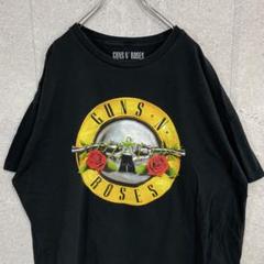 ガンズアンドローゼス　バンド　ミュージック　プリント　ブラックTシャツ2XL