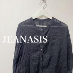JEANASIS ジーナシス　シアー　バンドカラー　長袖　ロング　シャツ
