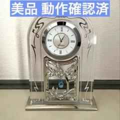 動作確認済 ノリタケ クリスタル 置き時計 時計 インテリア 置時計
