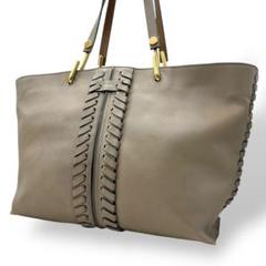 【楽天スーパーセール】 美品 1553 レザー シボ革 レザー ケリー A4 トートバッグ Chloe バッグ