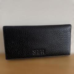 イタリア製★本革レザー　SAIPAI 長財布　ビジネス　メンズ　黒　カード入れ