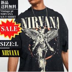 大本命⭐新品ヴィンテージ加工NIRVANA ニルヴァーナ Tシャツ バンT Lのサムネイル