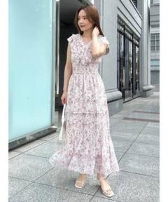 【最安値お値下げ中】snidel花柄サステナブルプリーツフリルワンピース SNIDEL snidel /スナイデル Sustainaプリーツフリルワンピース